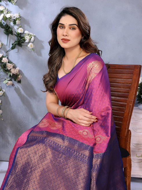 Vasthrlay Banarasi Unstitched Saree
