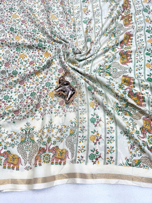 Vasthrlay Kalamkari Digital Piece Navy