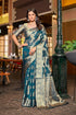 Vasthrlay Organza Patola Unstitched Blouse Saree