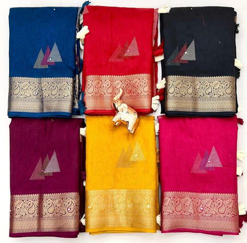 Vasthrlay Bandhani Unstitched Piece Saree