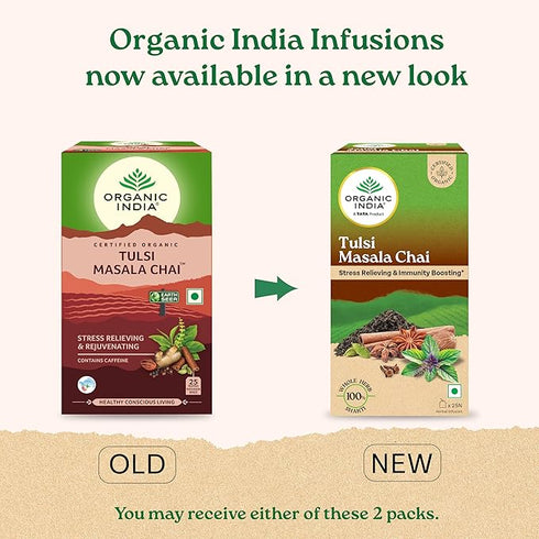 Organic India Tulsi Masala Chai 25 Tea Bags