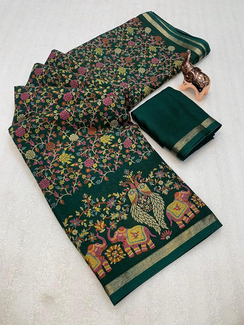 Vasthrlay Kalamkari Digital Piece Navy