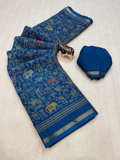 Vasthrlay Ghicha Kalamkari Print
