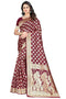 Vasthrlay Women's Maroon Kanchipuram Saree