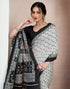 Vasthrlay Bandhani Printed Unstitched Black Saree