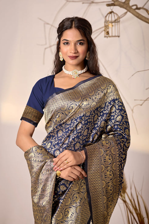 Vasthrlay Pink Silk Saree
