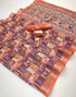 Vasthrlay Tussar Handloom Printed