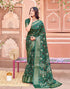 Vasthrlay Womens Printed Unstitched Navy Blue Saree