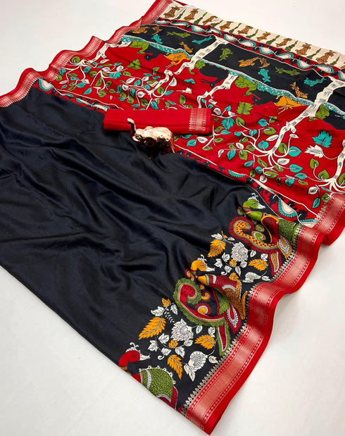 Vasthrlay Kalamkari Saree Print