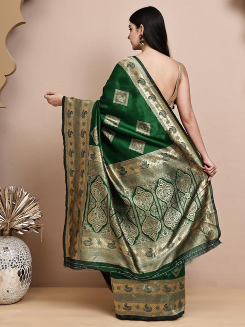 Vasthrlay Red Silk Saree