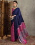 Vasthrlay Printed Tassels Unstitched Maroon Saree