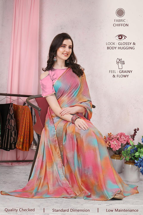 Vasthrlay Fashion Georgette Leheriya Dark Ethnic Wear