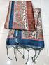 Vasthrlay Tussar Ghicha Traditional Kalamkari Madhubani