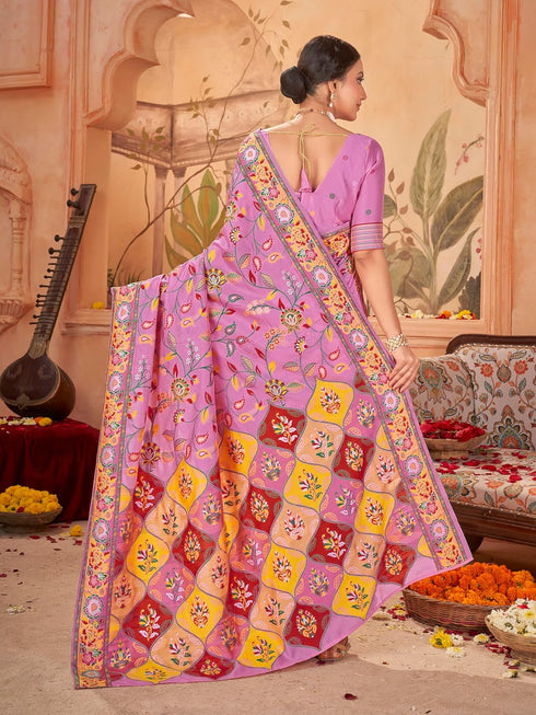 Vasthrlay Kashmiri Pashmina Heritage White Ethnic Wear
