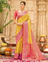 Vasthrlay Womens Banarasi Unstitched Yellow Saree