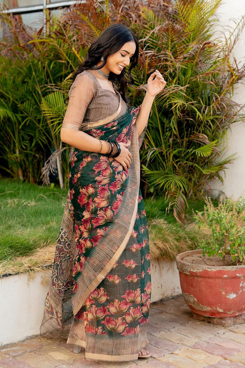 Vasthrlay Fashion Polyester Printed Dusty Ethnic Wear