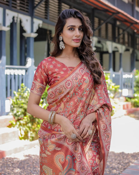 Vasthrlay Handloom Cotton Turquoise Saree