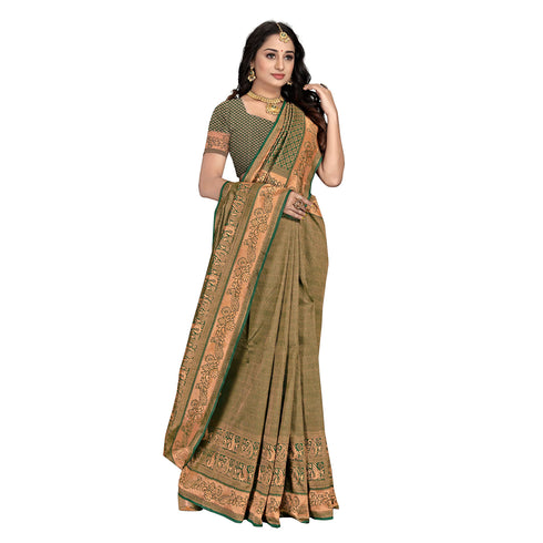 Vasthrlay Kanjivaram Unstitched Saree