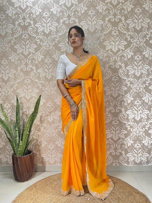 Vasthrlay Georgette Lightweight Receptions Gatherings