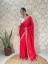 Vasthrlay Georgette Embellishments Scalloped Traditional