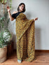 Vasthrlay Georgette ST ZEBRA CRUSH Mustard