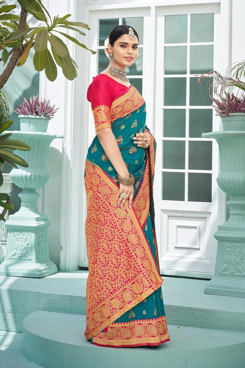 Vasthrlay Banarasi Rich Rama Ethnic Wear