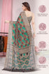 Vasthrlay Fashion Chiffon Georgette Beige Ethnic Wear