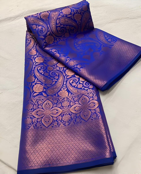 Vasthrlay Banarasi Unstitched Saree