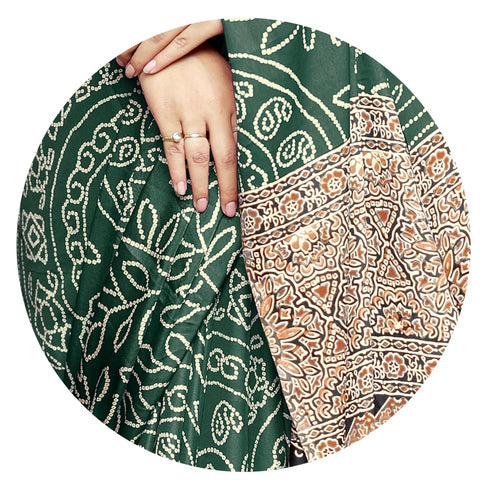 Vasthrlay Fashion Stripes Printed Ethnic Wear