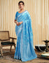 Vasthrlay Womens Banarasi Jacquard Sky Blue Saree