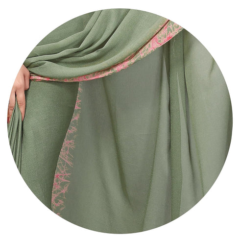 Vasthrlay Fashion Chiffon Abstrect Printed Ethnic Wear