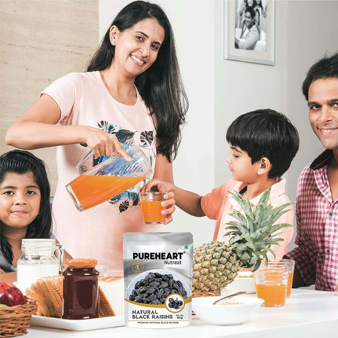 Pureheart Nutreat Premium Natural Black Raisins Kali Kishmish/Manuka