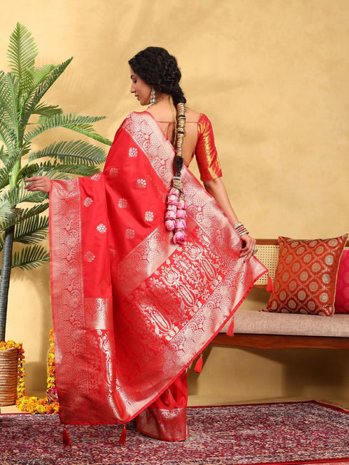 Vasthrlay Banarasi Unstitched Saree