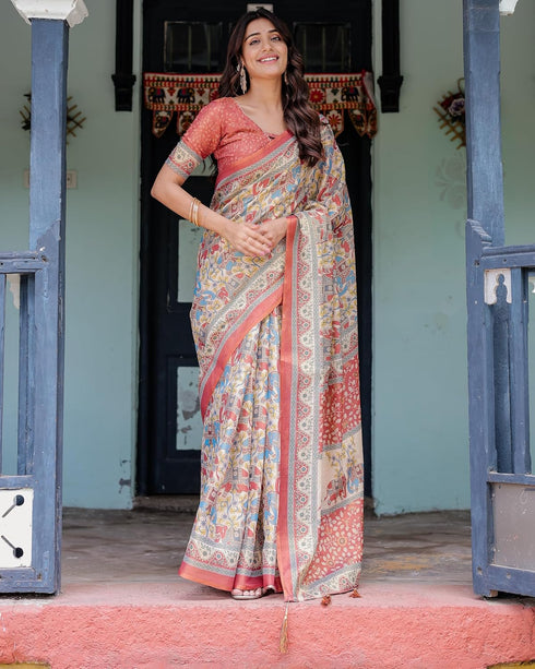 Vasthrlay Handloom Printed Saree