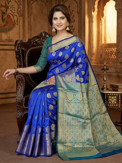 Vasthrlay Banarasi Freesize Ethnic Wear