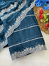 Vasthrlay Blue Embroidery Saree