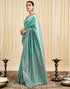 Vasthrlay Womens Banarasi Jacquard Sky Blue Saree