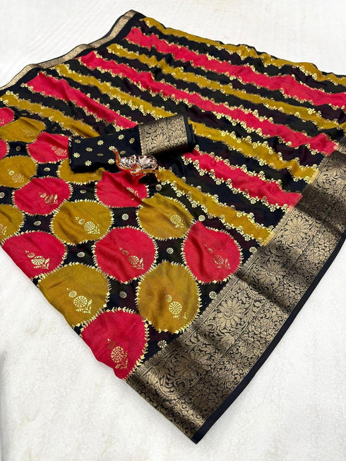 Vasthrlay Bandhani Kanjivaram Weaving
