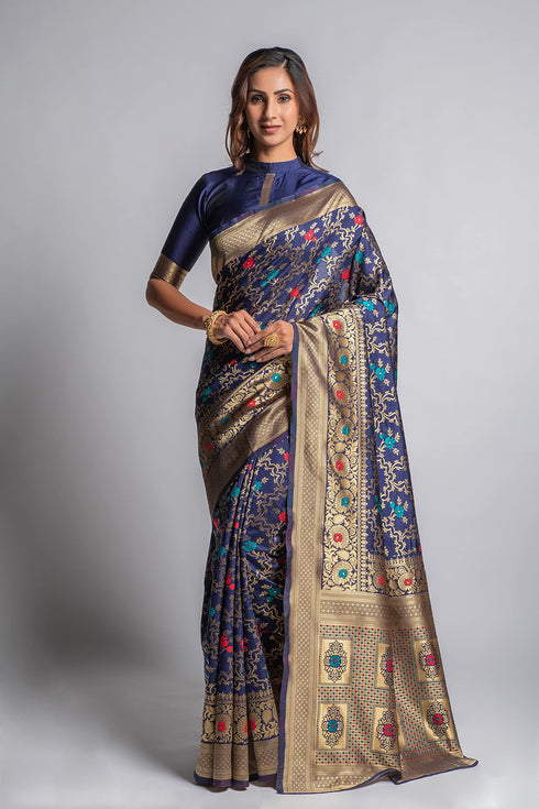 Vasthrlay Magenta Banarasi Designer Saree