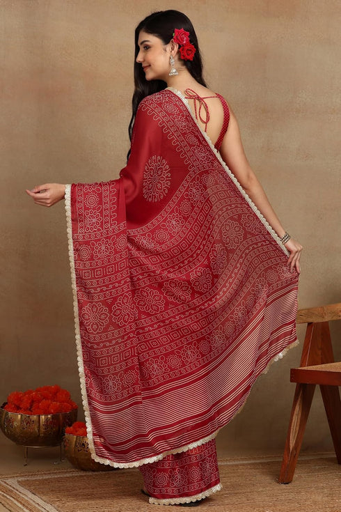 Vasthrlay Fashion Chiffon Printed Ethnic Wear