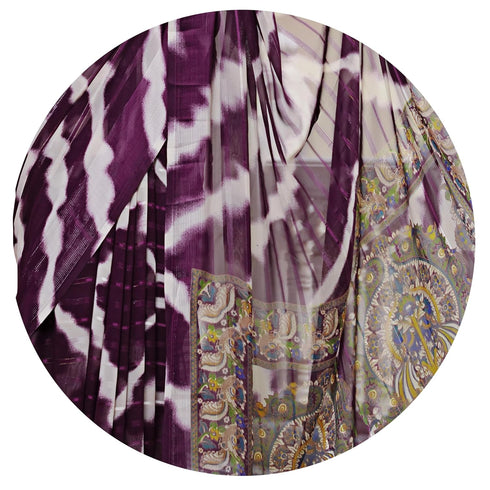 Vasthrlay Fashion Georgette Geometric Printed Ethnic Wear