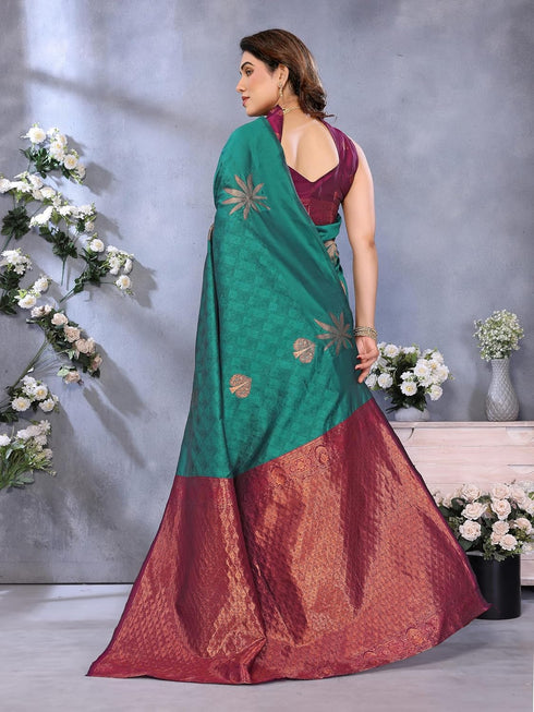 VasthrlaySilk Unstitched Pink Dark Free Ethnic Wear