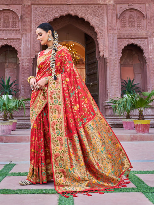 Vasthrlay Kanjivaram Unstitched Saree