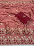 Vasthrlay Pink Embroidery Saree