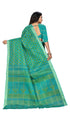 Vasthrlay Cotton Printed Green Saree