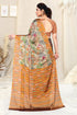 Vasthrlay Fashion Chiffon Georgette Beige Ethnic Wear