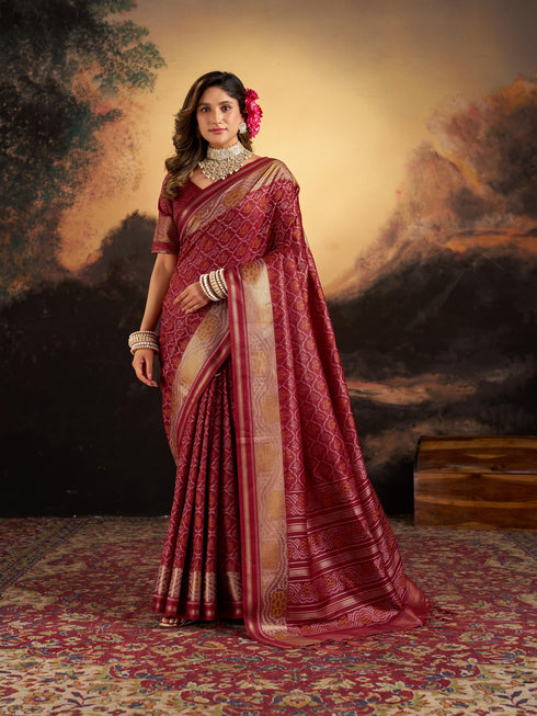 Vasthrlay Kanjivaram Unstitched Saree