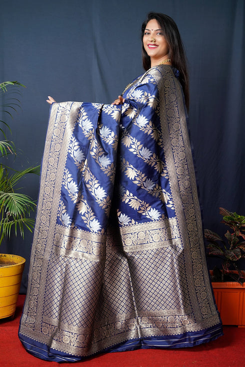 Vasthrlay Banarasi Floral Saree
