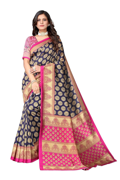 Vasthrlay Printed Alifa Pink Free Ethnic Wear