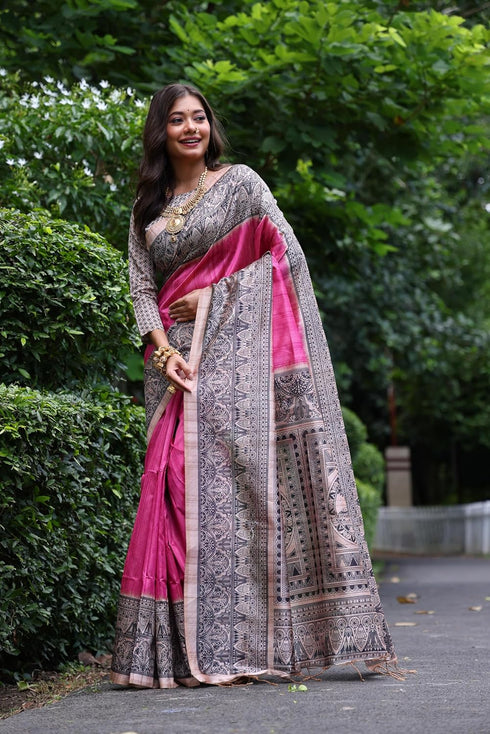 Vasthrlay Tussar Silk Saree